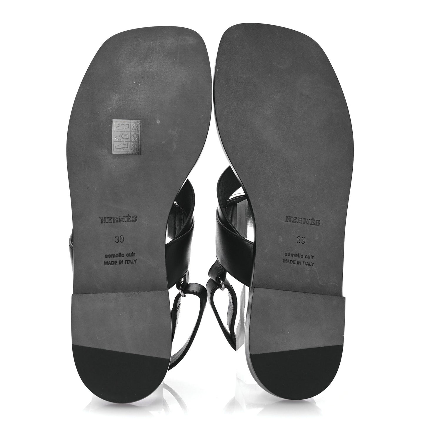 Calfskin Womens Ines Sandals 39 Black