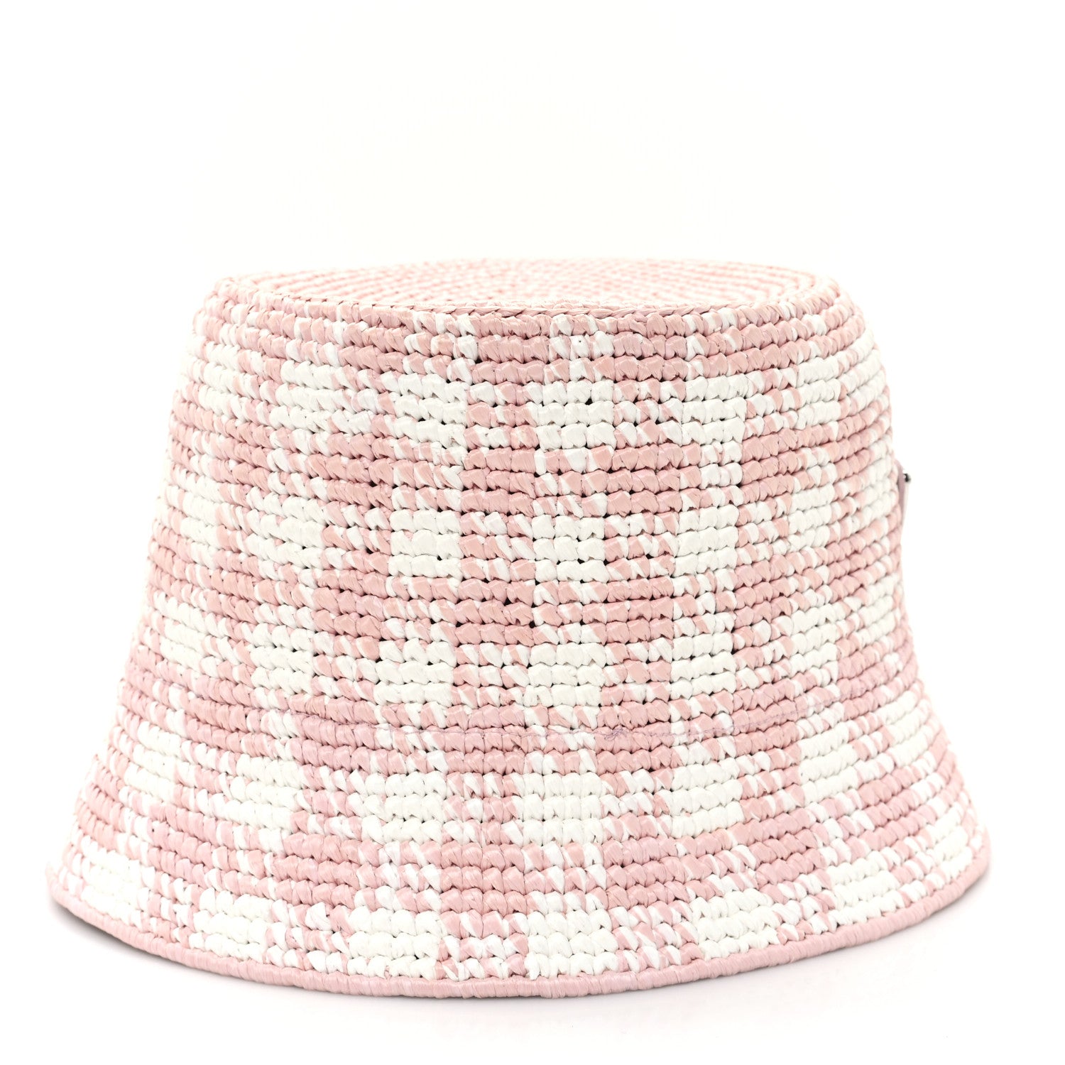 Prada Yarn Raffia Effect Crochet Triangle Bucket Hat S Alabastro 6 of 8