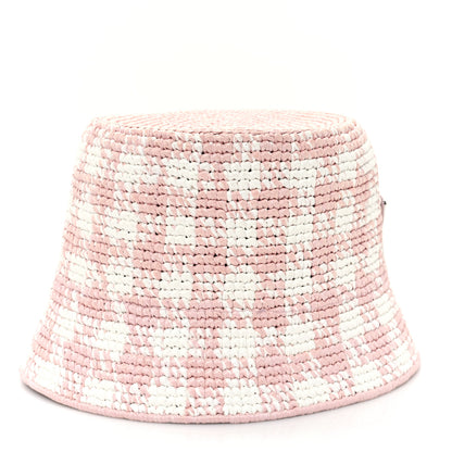 Prada Yarn Raffia Effect Crochet Triangle Bucket Hat S Alabastro 6 of 8