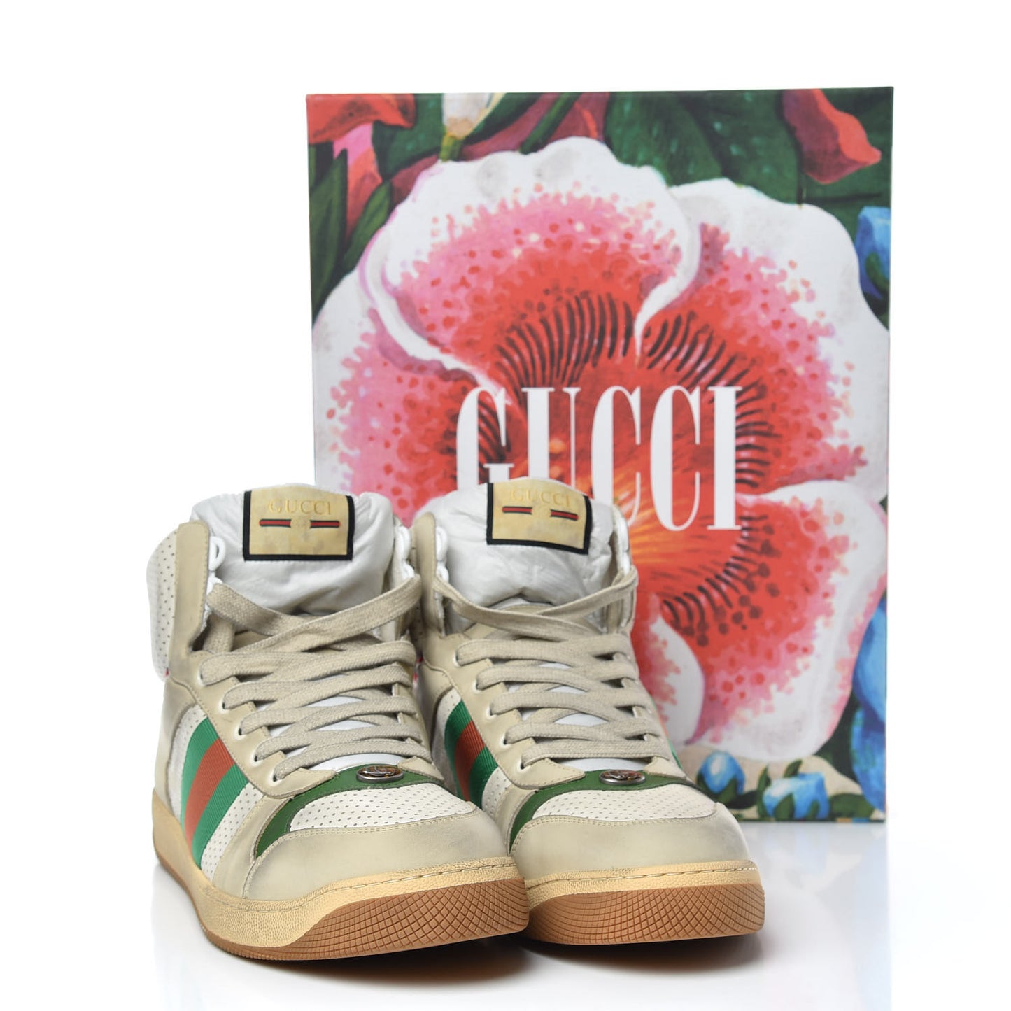 Nubuck Web Mens Screener High Top Sneakers 12 Dusty Milk White Vintage Green