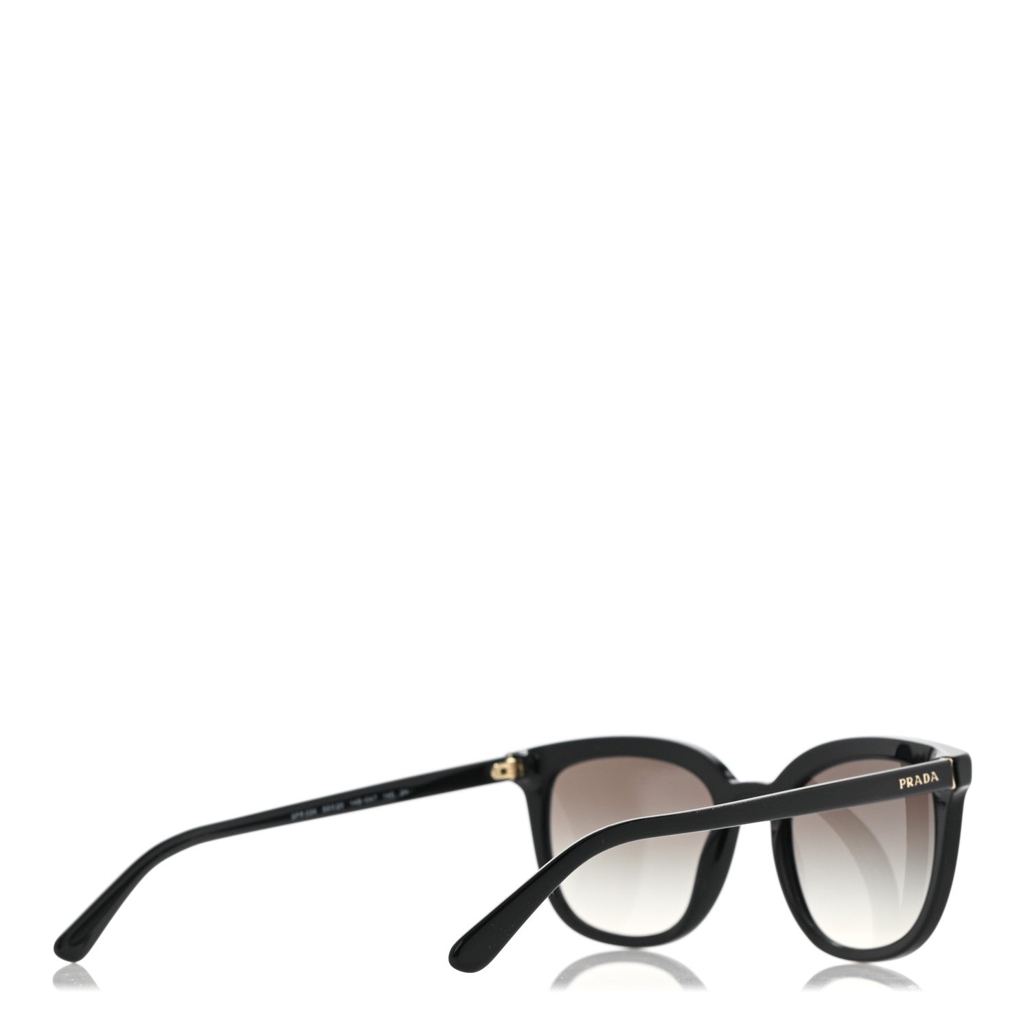 Prada Acetate Pillow Cat Eye Sunglasses SPR 03X Black 4 of 8