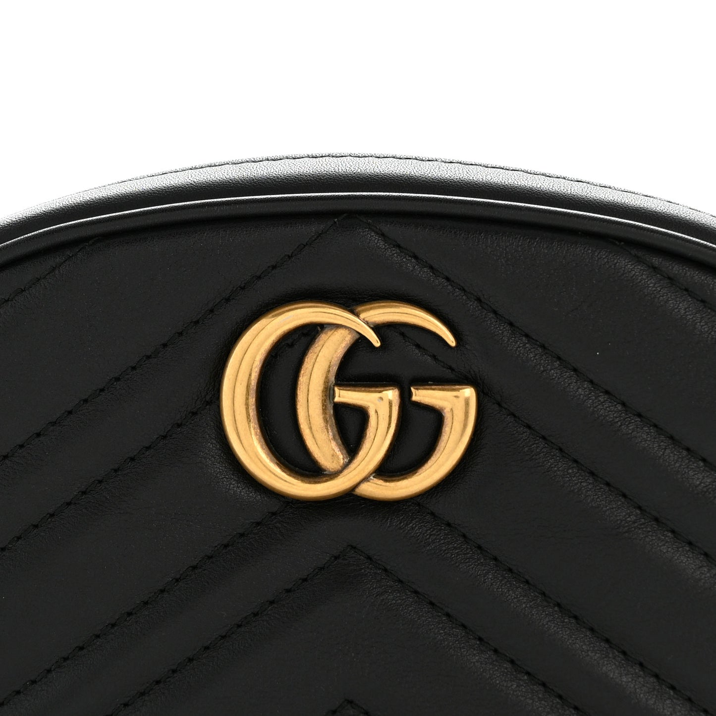 Calfskin Matelasse GG Marmont Belt Bag 85 34 Black
