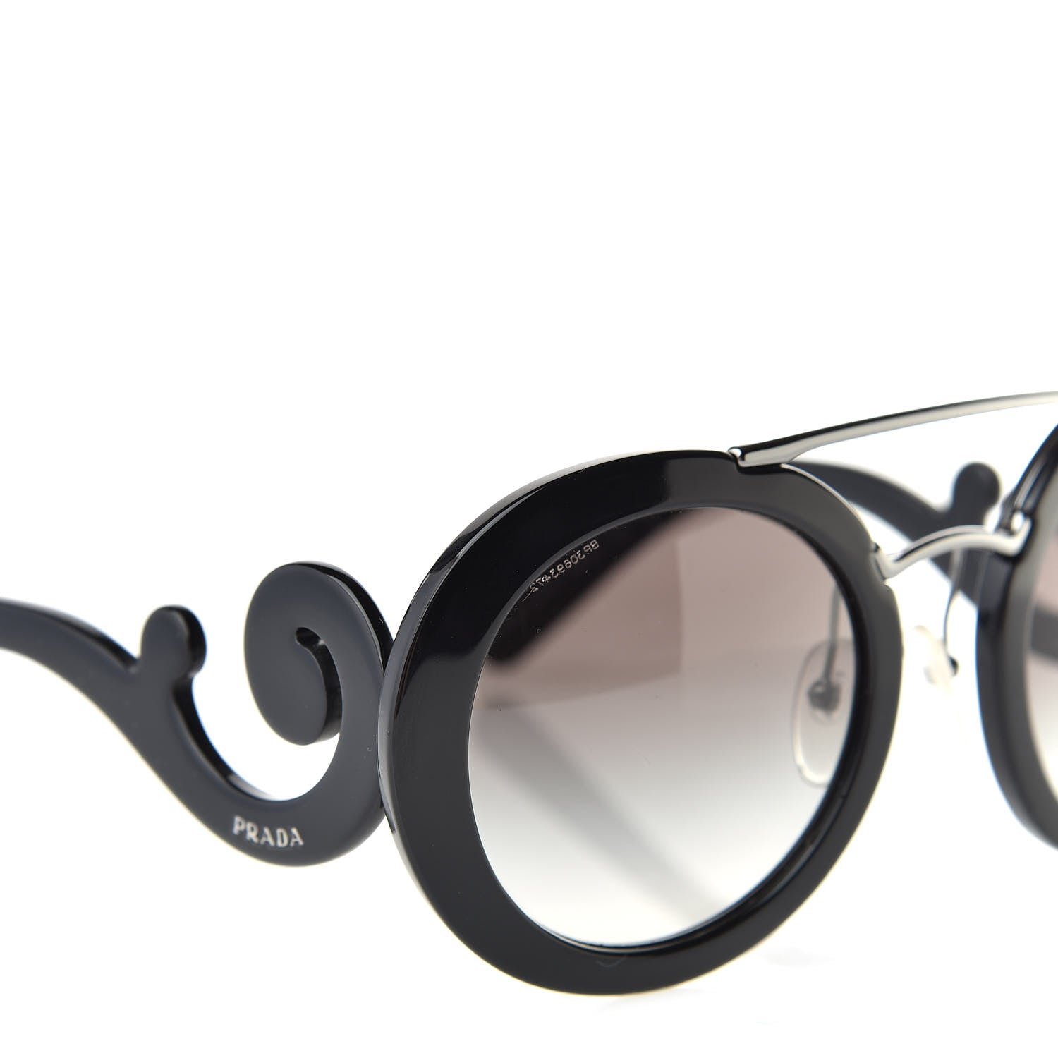 Prada Baroque Sunglasses SPR 13S Black 8 of 8