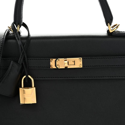 Hermes Cheri Calfskin Kelly Retourne 25 Black 8 of 12