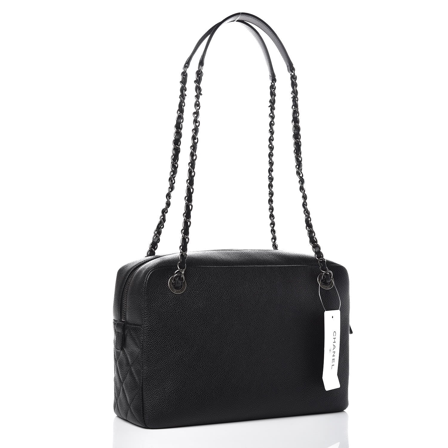 Chanel Caviar Lambskin Quilted Coco Break Camera Case Black 3 of 11