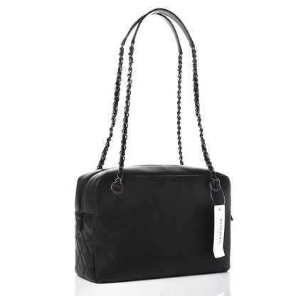 Chanel Caviar Lambskin Quilted Coco Break Camera Case Black 3 of 11