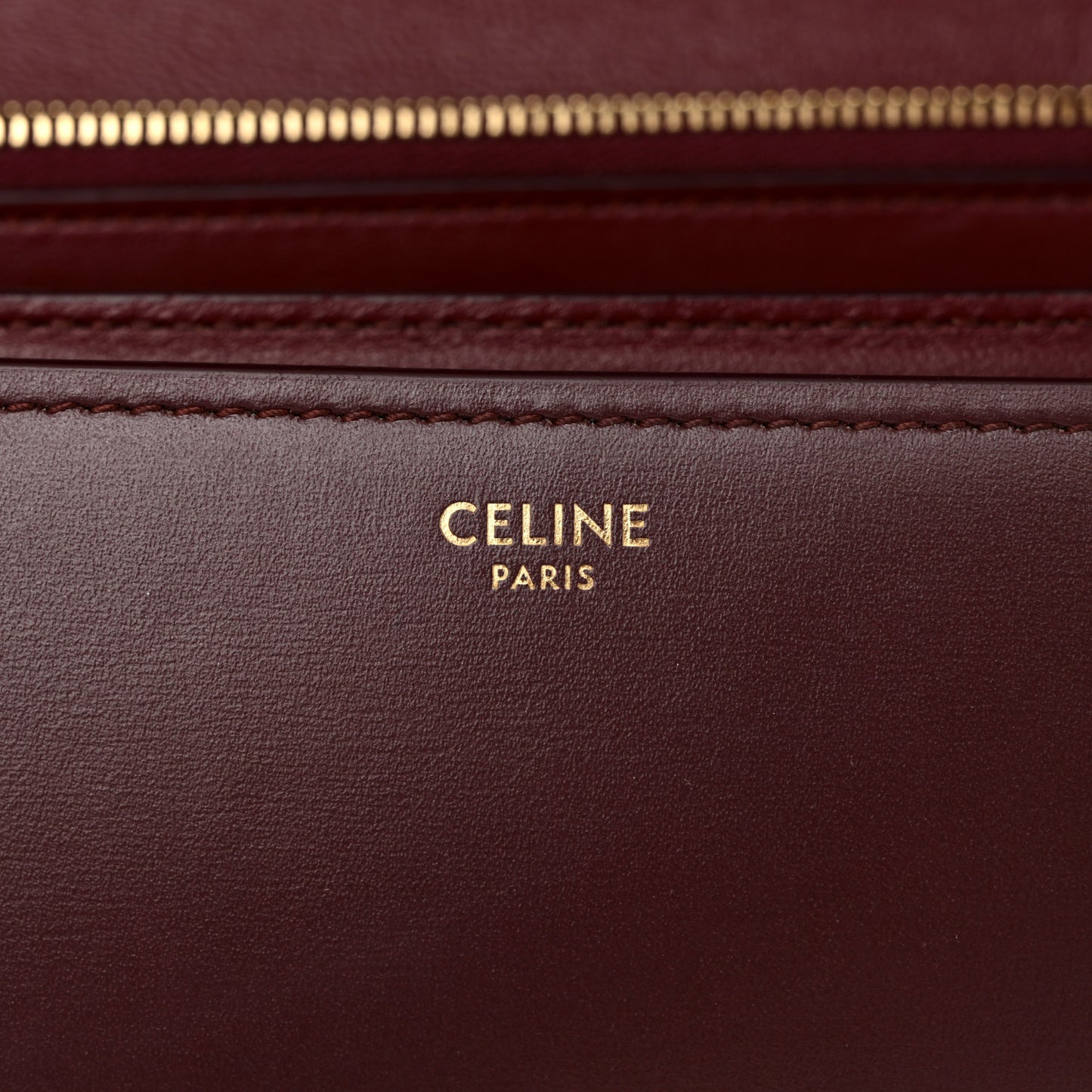 Box Calfskin Medium Classic Box Flap Bag Burgundy