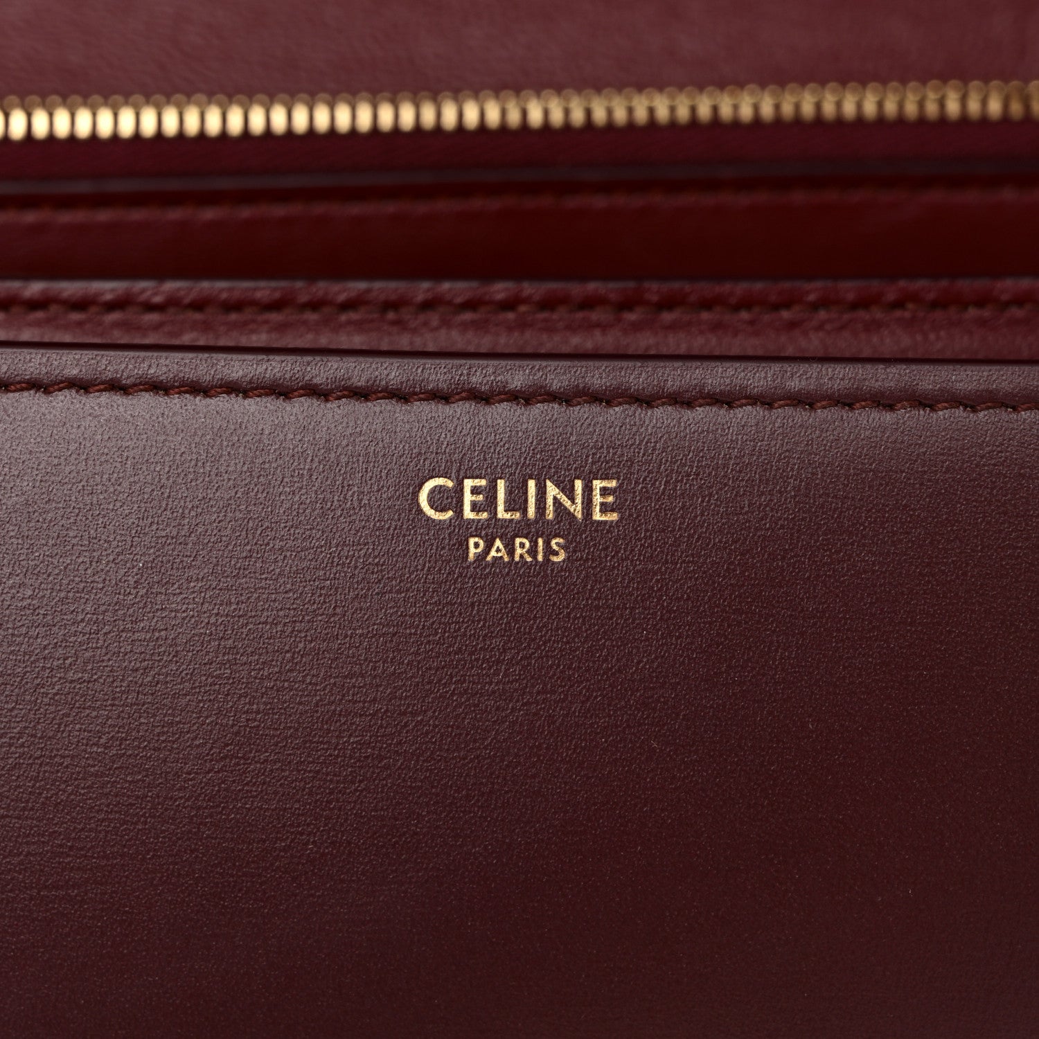 Celine Box Calfskin Medium Classic Box Flap Bag Burgundy 6 of 11