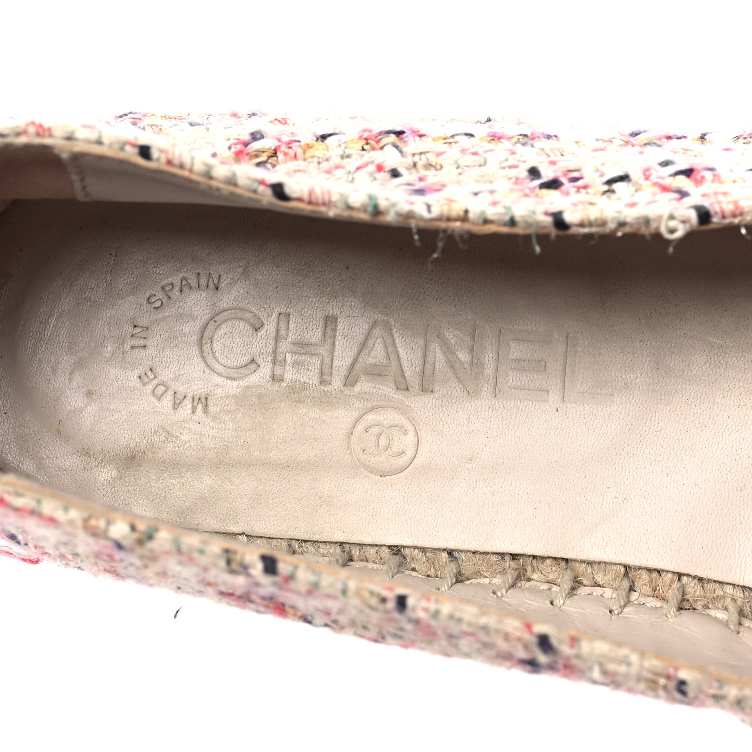Chanel Tweed CC Espadrilles 38 Pink Black 8 of 9