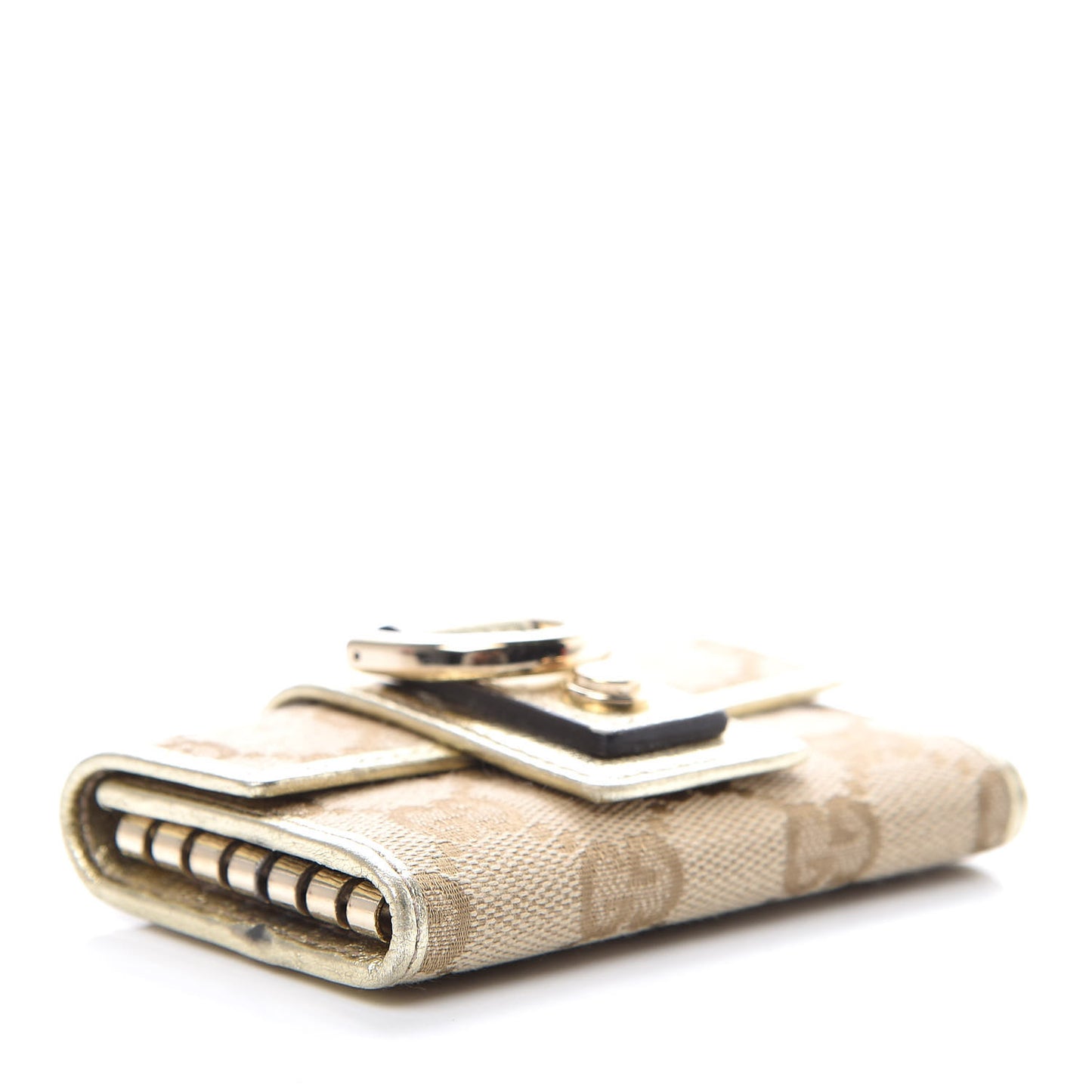 Monogram D Ring 6 Key Holder Case Gold
