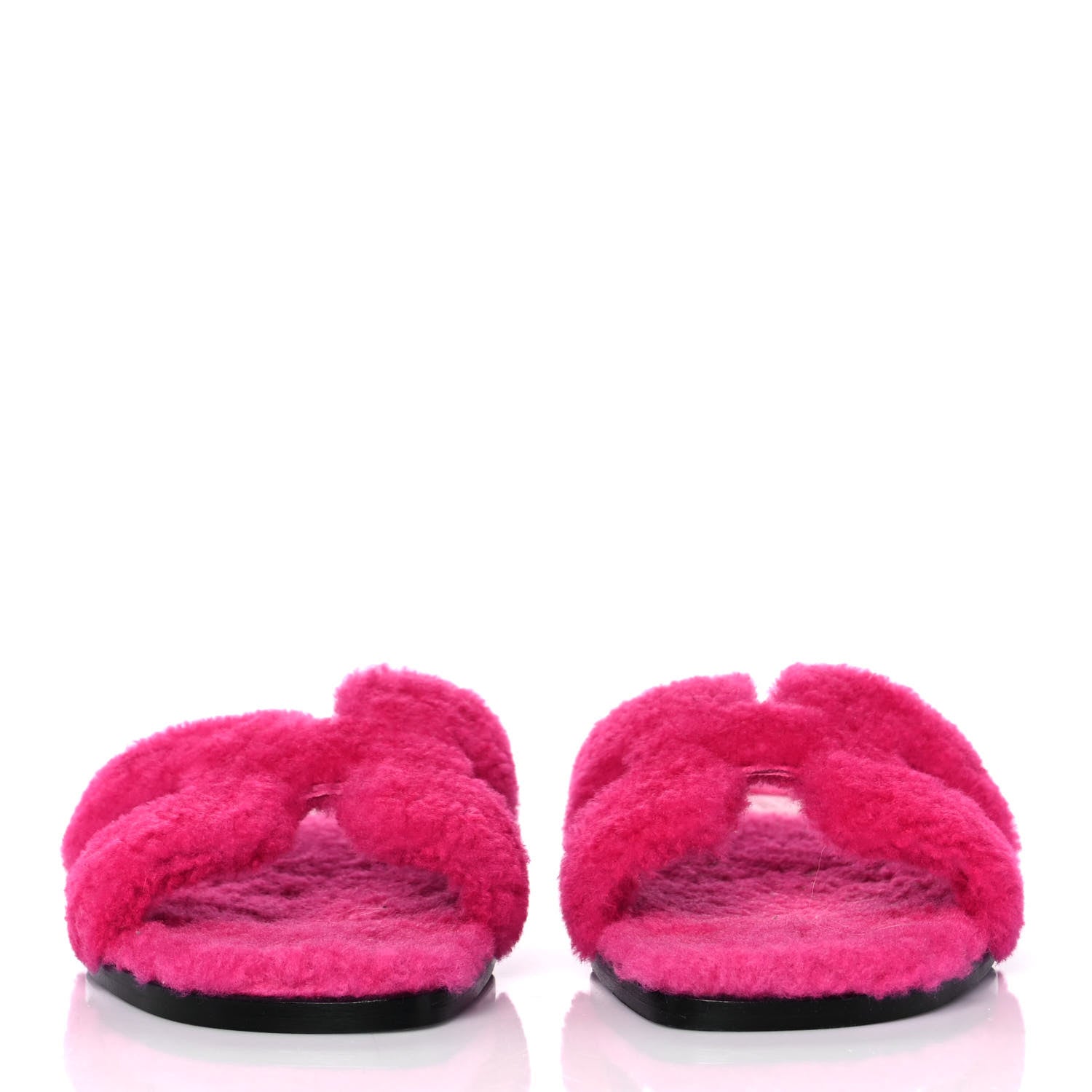 Hermes Woolskin Oran Sandals 36 Rose Fuchsia 2 of 8