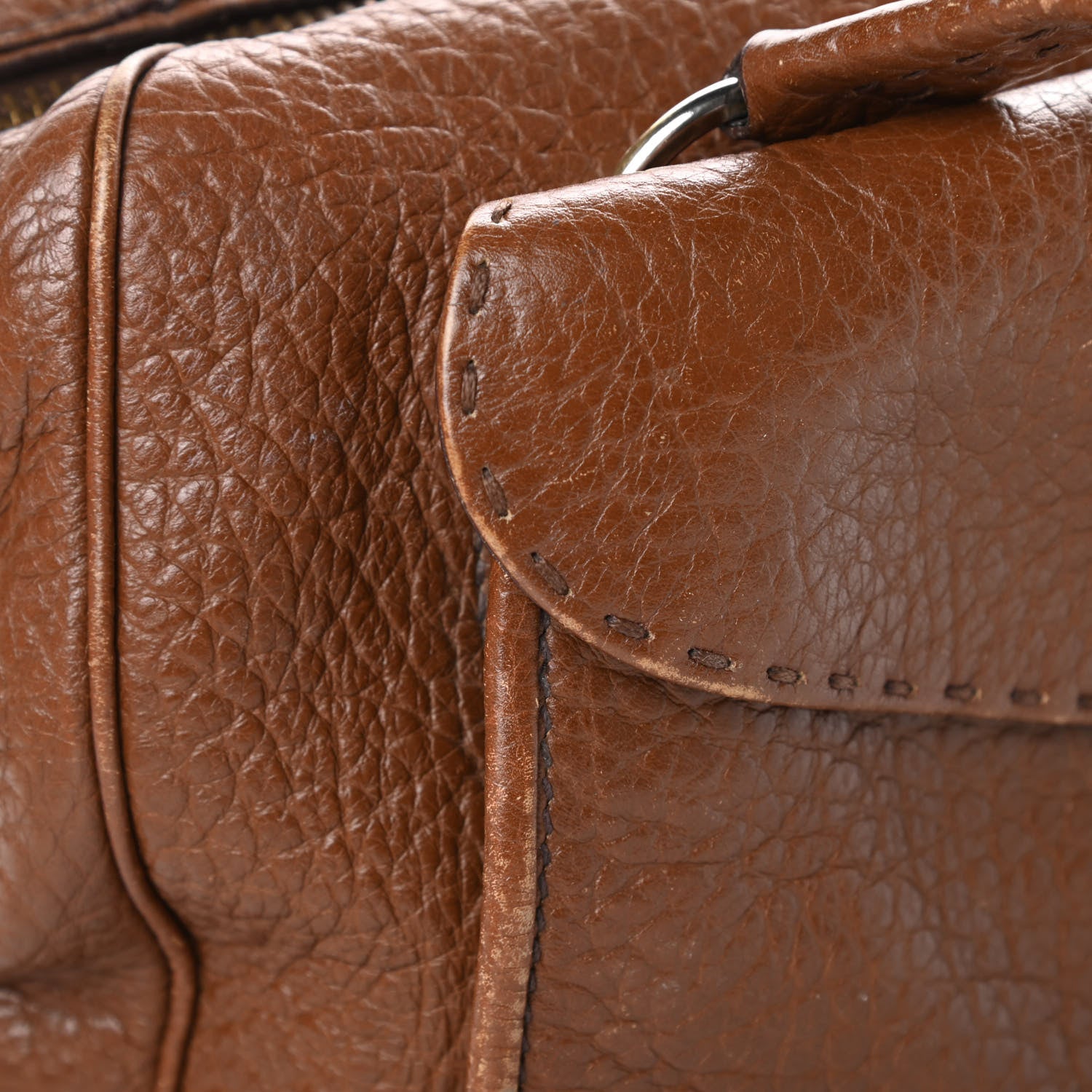 Prada Vitello Daino Pocket Shoulder Bag Bruciato 20 of 21