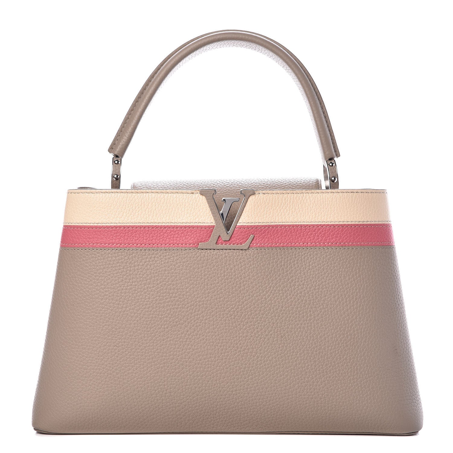 Louis Vuitton Taurillon Capucines MM Galet Coral Pebble 1 of 10