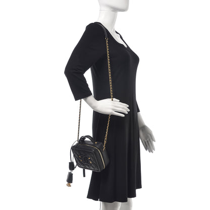 Chanel Caviar Quilted Small CC Filigree Vanity Case Black 2 of 7