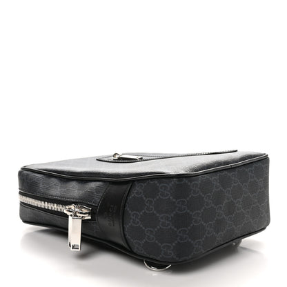 Gucci GG Supreme Monogram Web Small Sling Bag   Black Grey 4 of 10