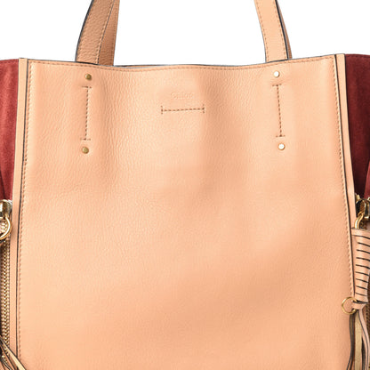 Chloe Smooth Calfskin Medium Milo Shopping Tote Beige 9 of 10