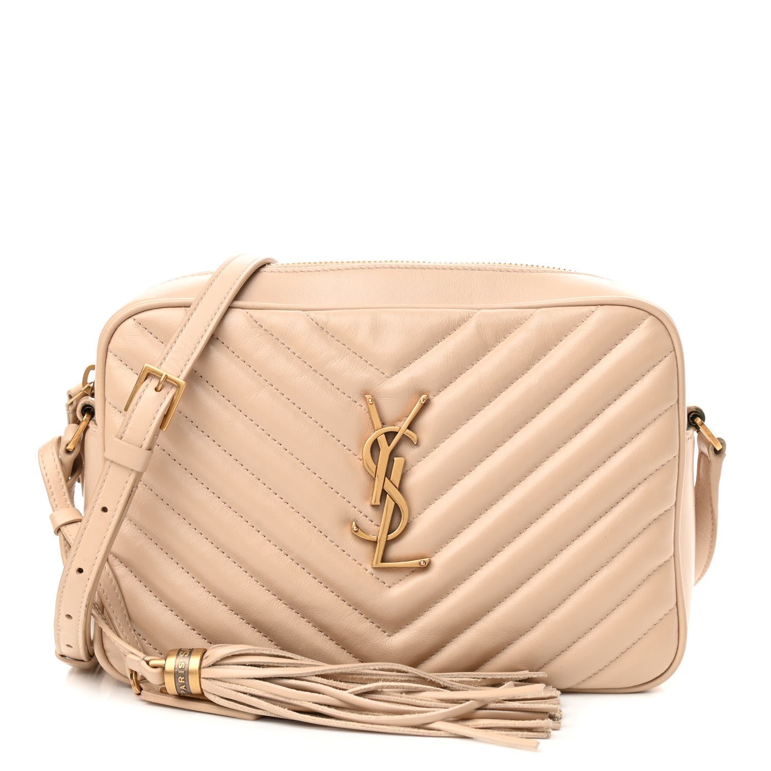 Saint Laurent Calfskin Matelasse Monogram Lou Camera Bag Nude Powder 1 of 10
