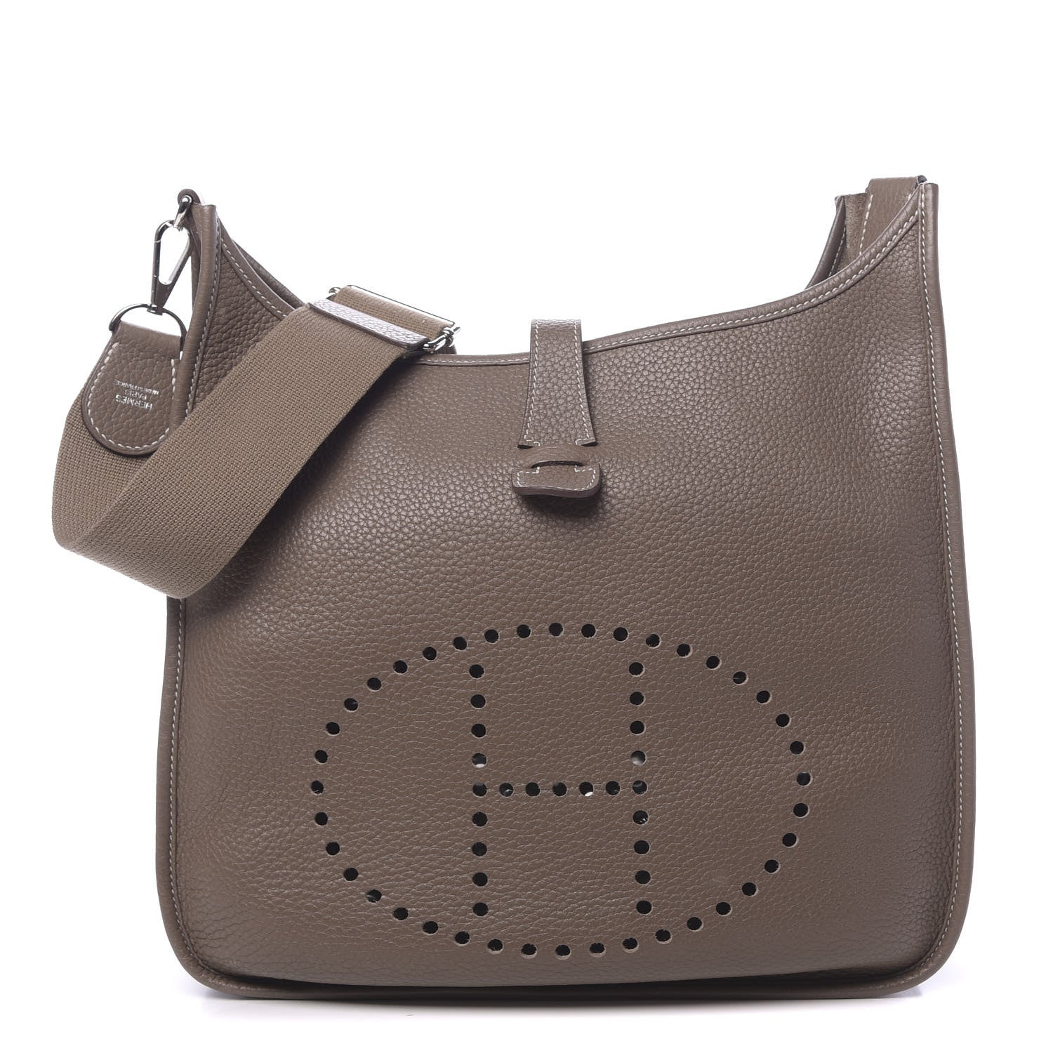 Hermes Taurillon Clemence Evelyne III PM Etoupe 1 of 11