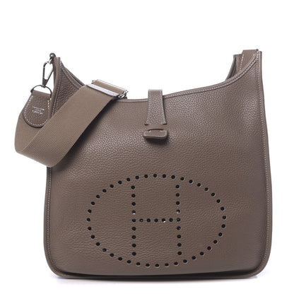 Hermes Taurillon Clemence Evelyne III PM Etoupe 1 of 11