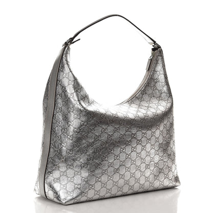 Gucci Metallic Guccissima Hobo Silver 3 of 12