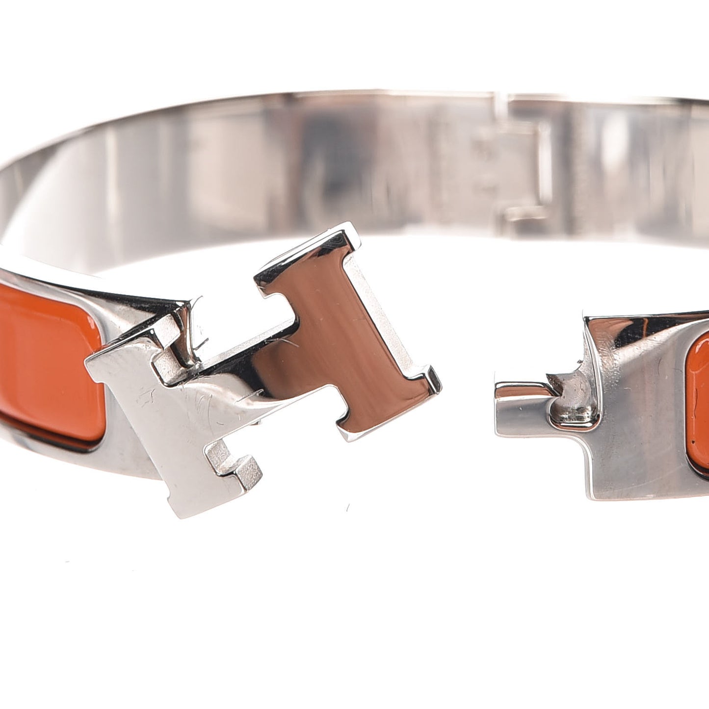 Enamel Narrow Clic Clac H Bracelet PM Orange