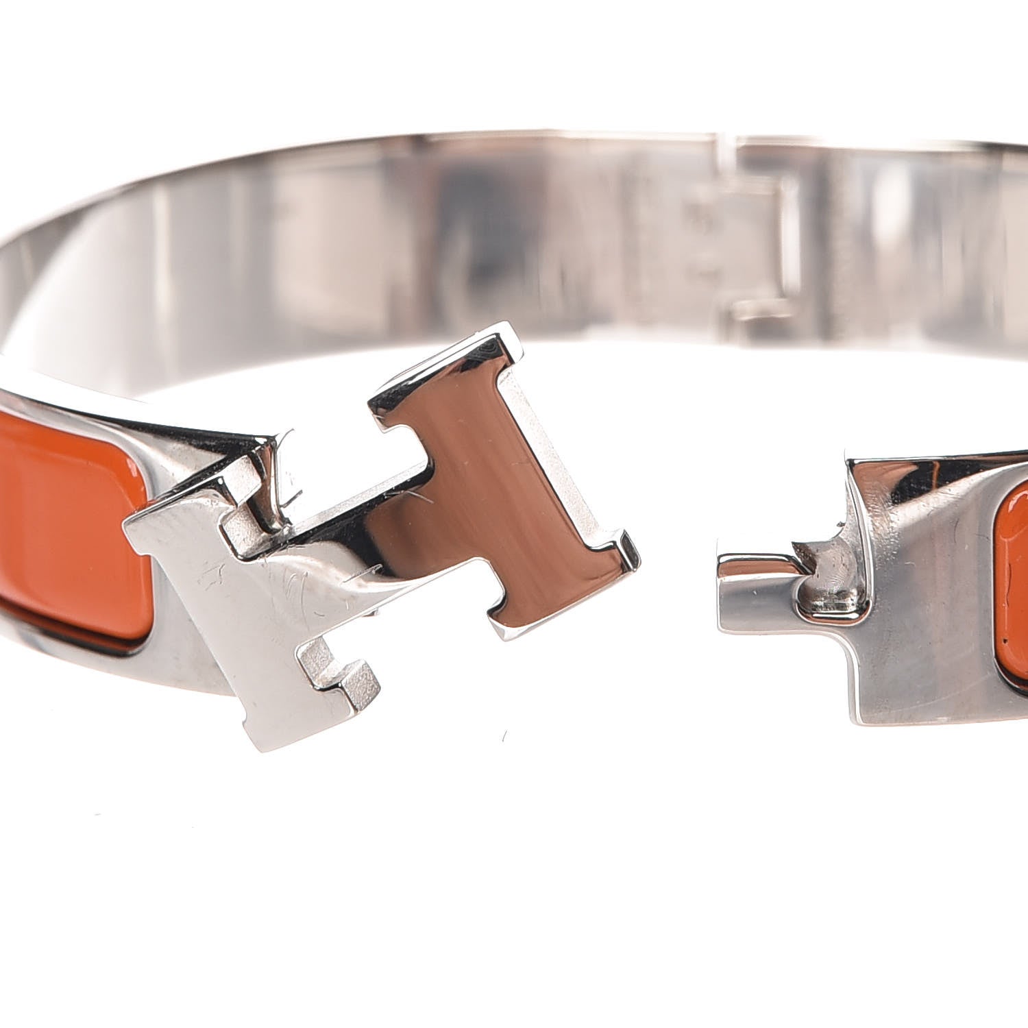 Hermes Enamel Narrow Clic Clac H Bracelet PM Orange 5 of 6