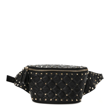 Valentino Garavani Nappa Rockstud Spike Belt Bag 85 Black 1 of 8