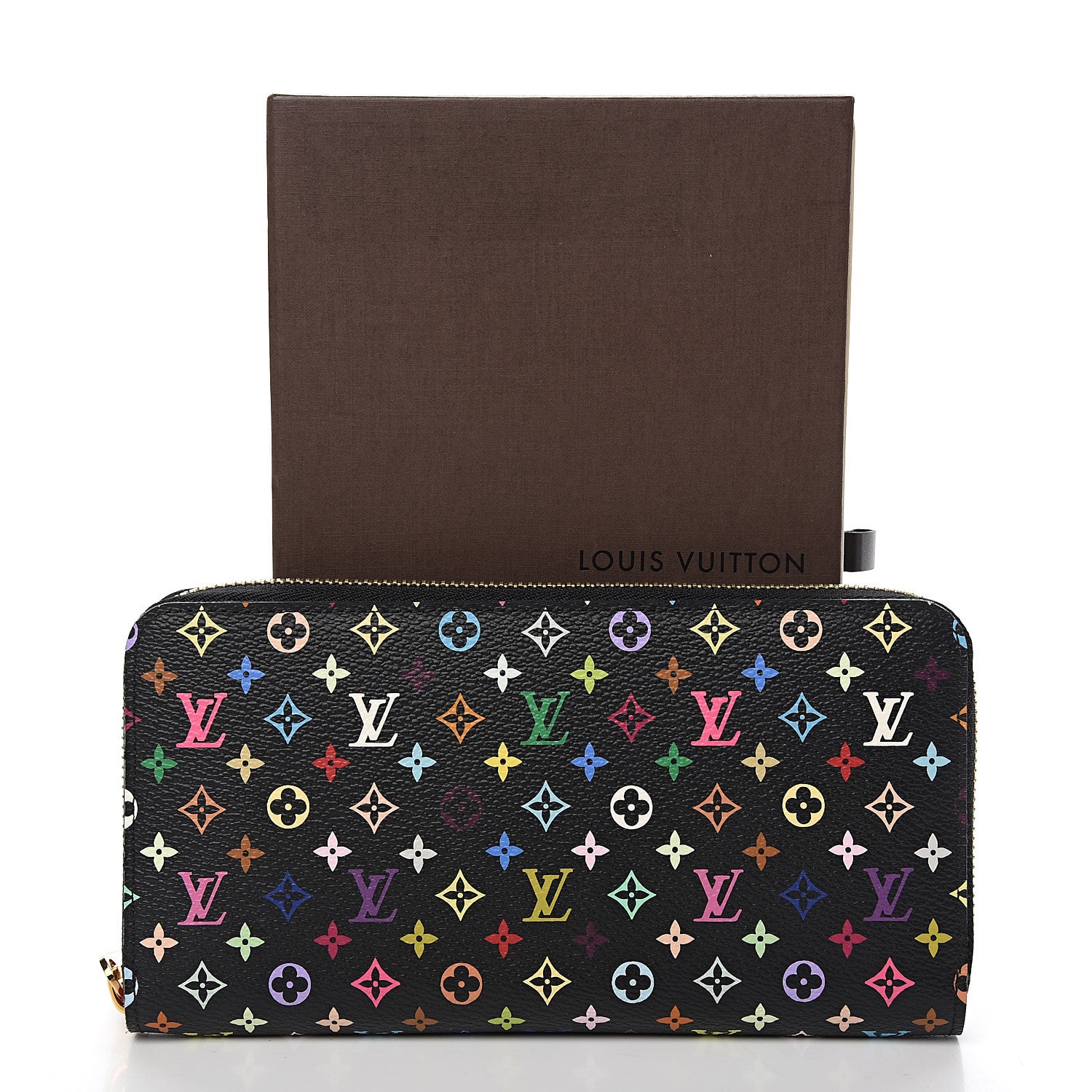 Louis Vuitton Monogram Multicolor Zippy Wallet Black Grenade 7 of 7