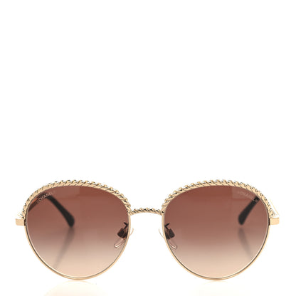 Chanel Chain Pantos Sunglasses 4242 Gold Brown 2 of 7