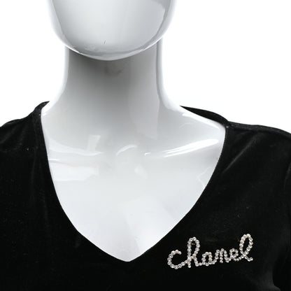 Chanel Metal Glass Swirling Pearls Brooch Pin Gold 2 of 5