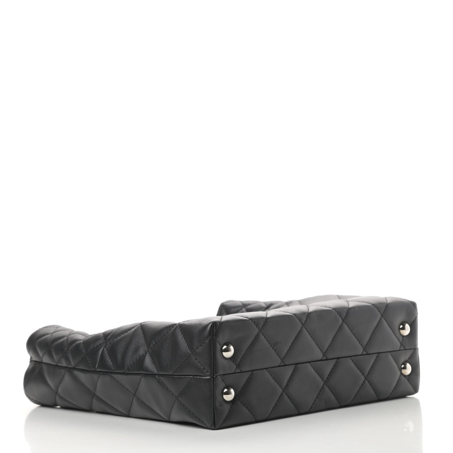 Calfskin Quilted In The Business North South Tote Black