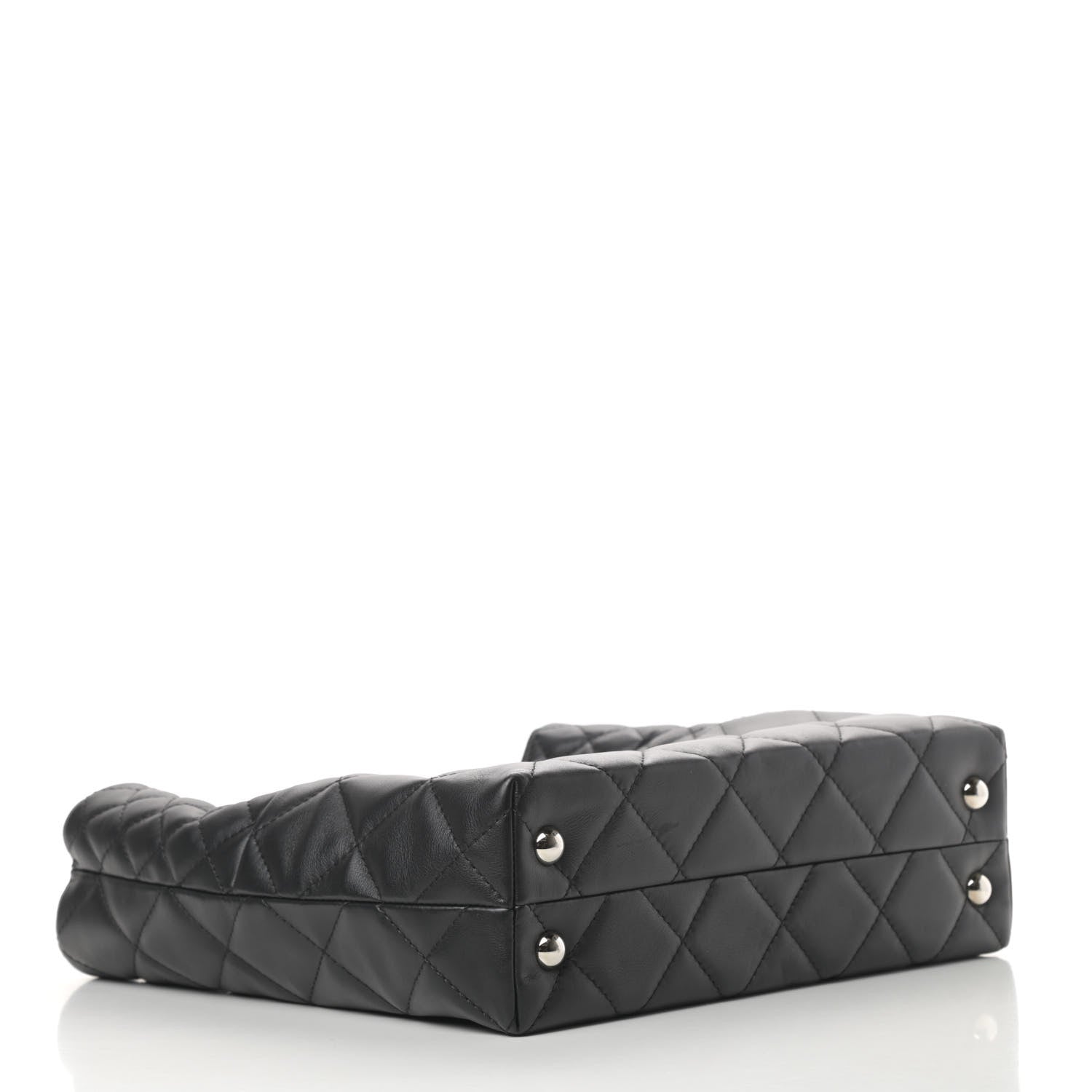 Chanel Calfskin Quilted In The Business North South Tote Black 4 of 11