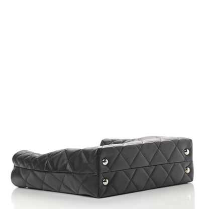 Chanel Calfskin Quilted In The Business North South Tote Black 4 of 11