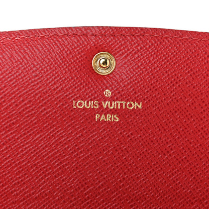 Louis Vuitton Damier Ebene Emilie Wallet Red 6 of 10