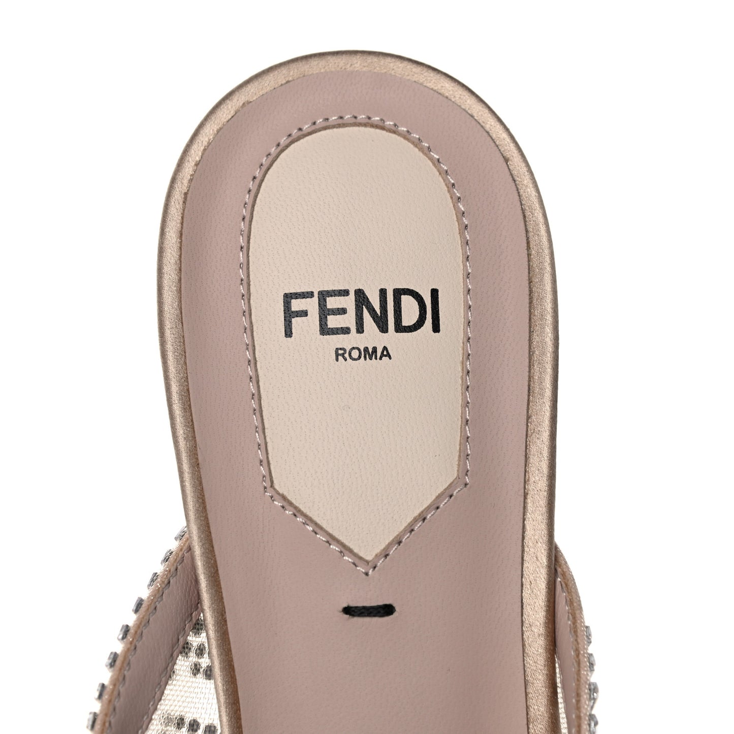 Technical Mesh Crystal FF Embellished Colibri 55mm Mules 38 Nude