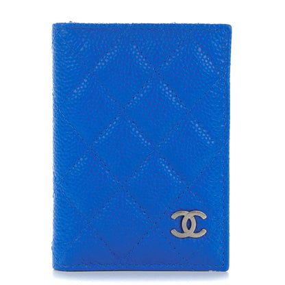 Chanel Caviar Quilted Card Holder Blue 1 of 7