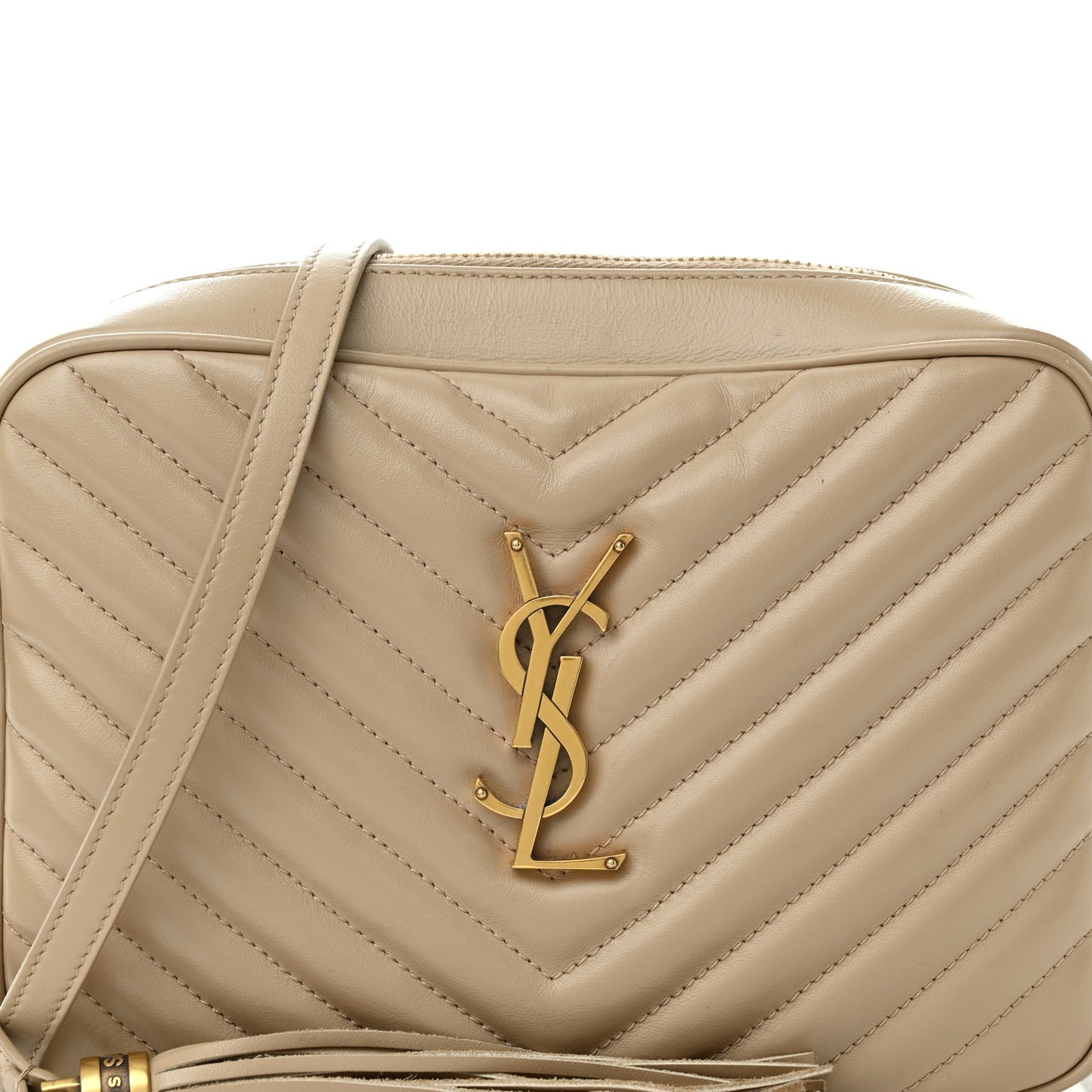 Calfskin Matelasse Monogram Lou Camera Bag Dark Beige