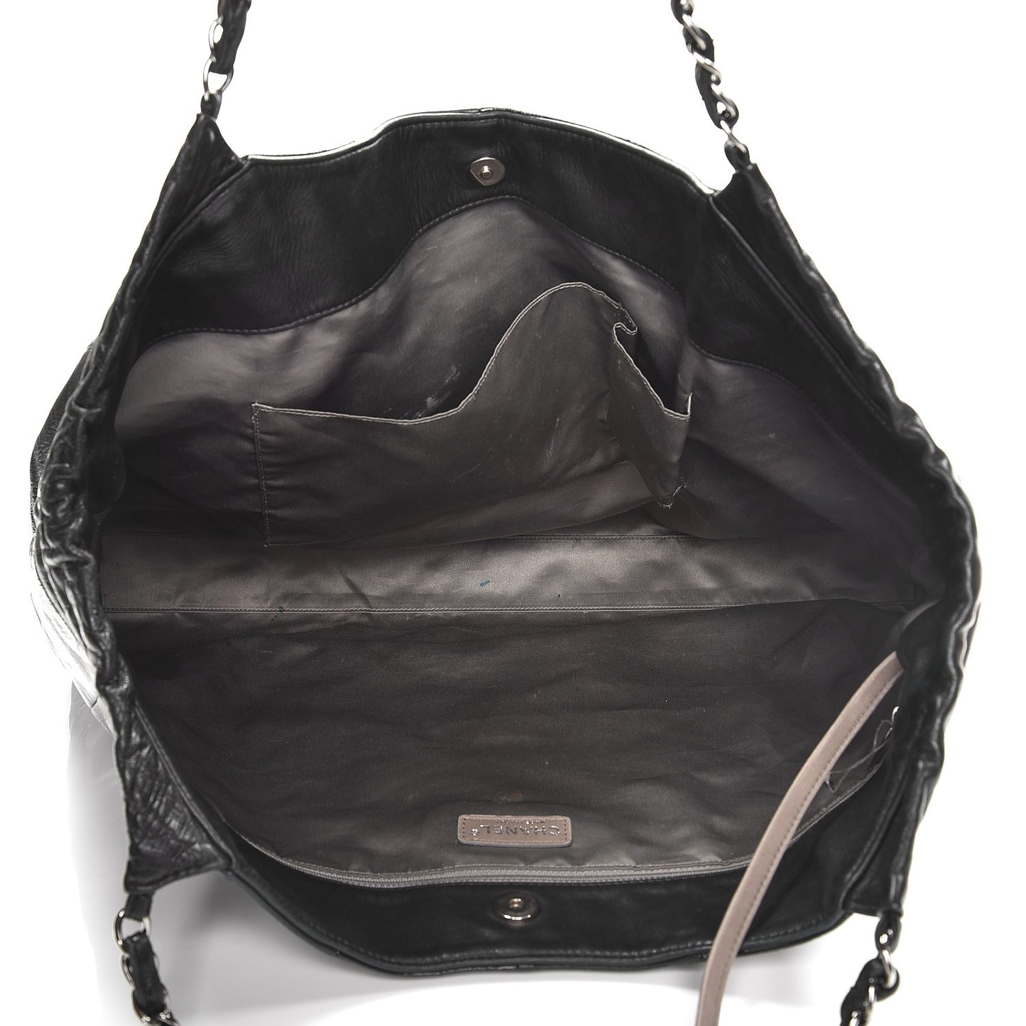 Patent Patchwork Large Brooklyn Tote Black