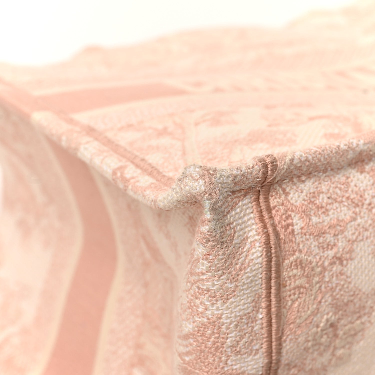 Christian Dior Canvas Toile De Jouy Embroidered Medium Book Tote Pink 8 of 14