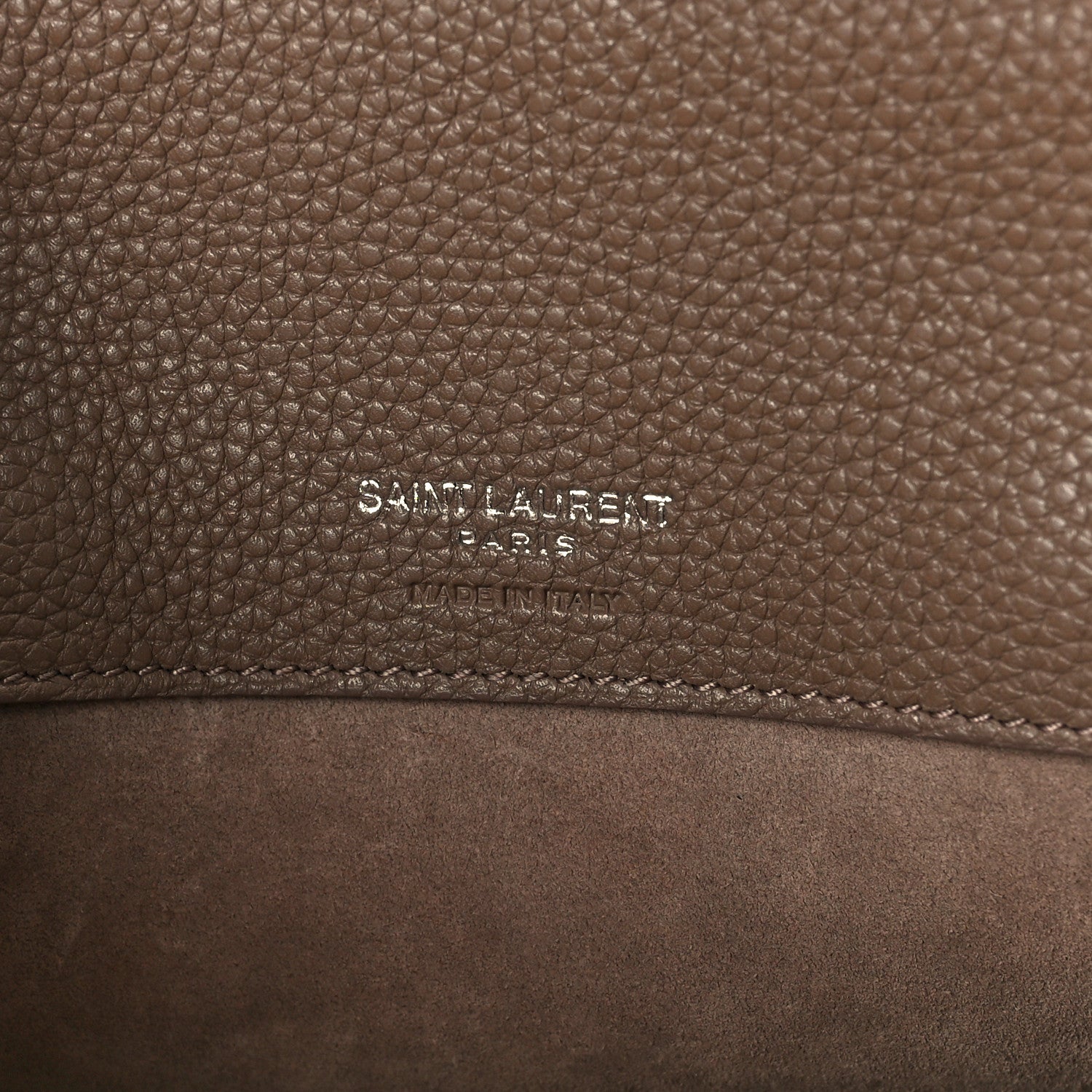 Saint Laurent Grained Calfskin Baby Sac De Jour Souple Taupe 6 of 12