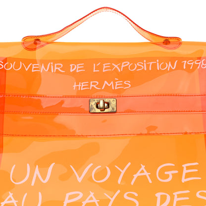 Hermes Vinyl Souvenir De L'Exposition Kelly Orange 7 of 14