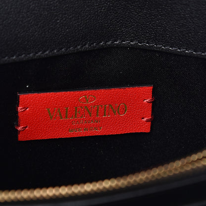 Valentino Garavani Smooth Calfskin Mini VRing Crossbody Bag Black 5 of 8