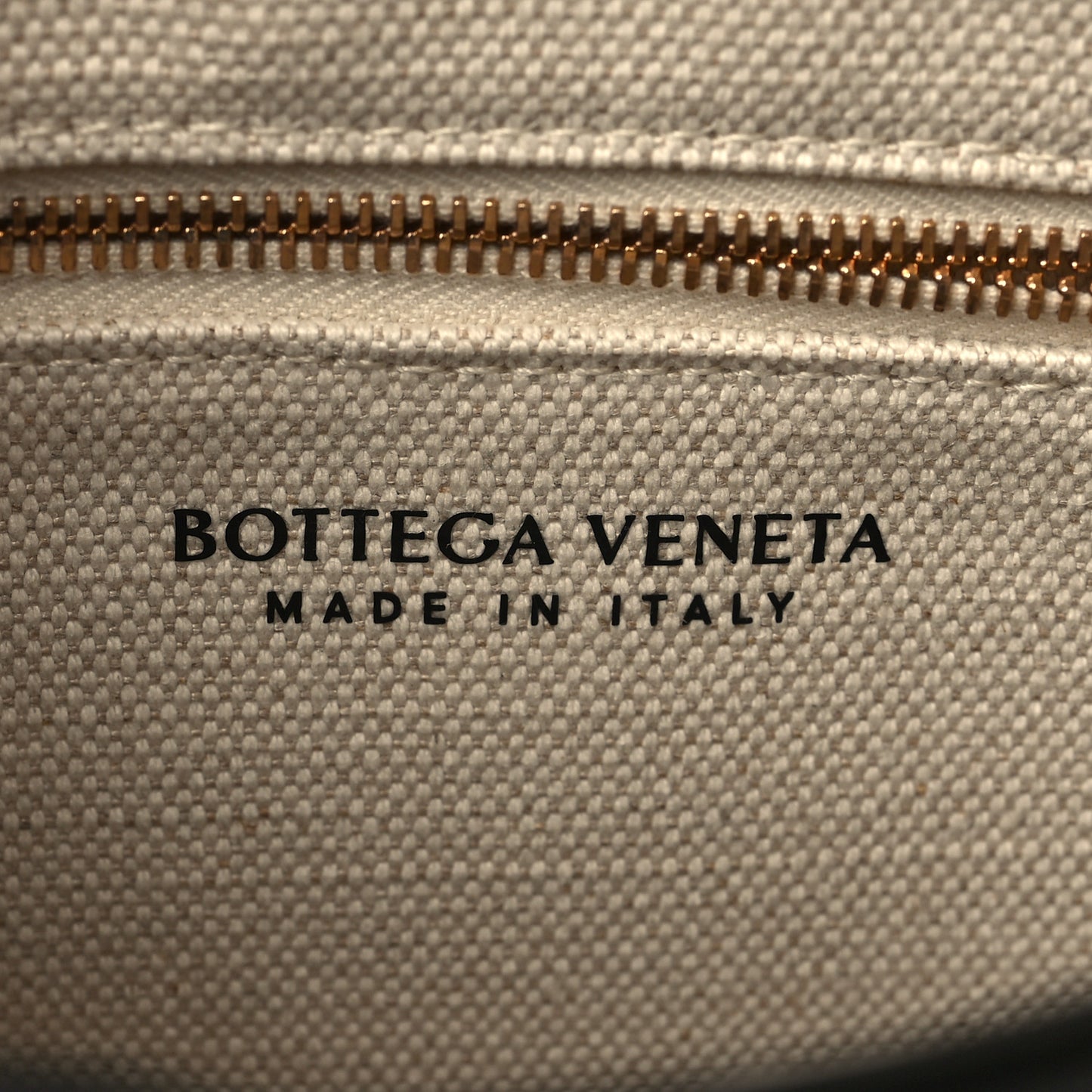 Canvas Intrecciato Padded Cassette Crossbody Bag Natural Black