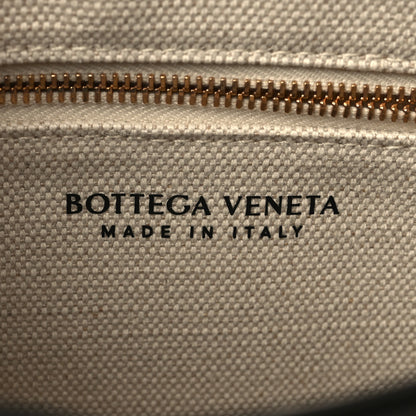 Bottega Veneta Canvas Intrecciato Padded Cassette Crossbody Bag Natural Black 6 of 9