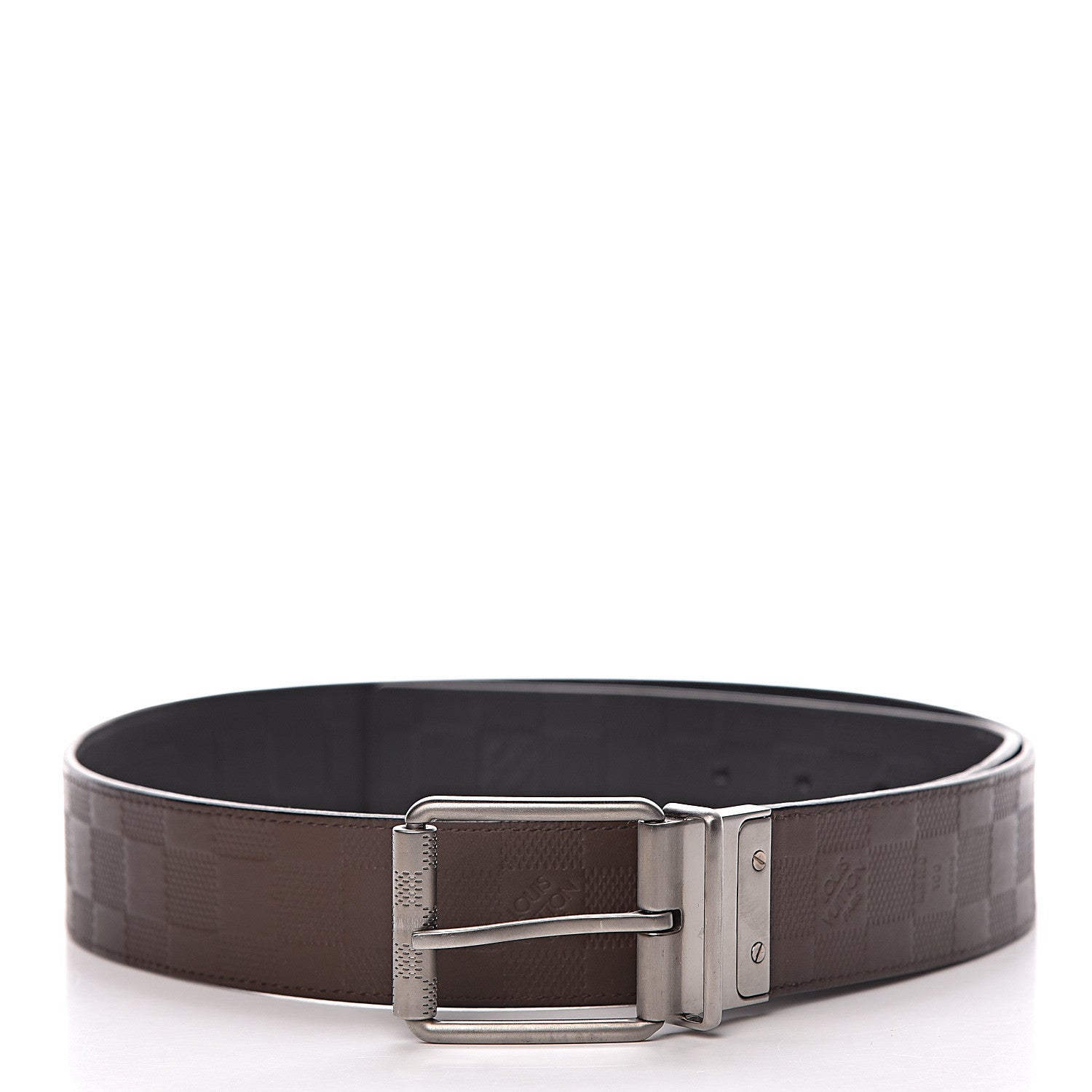 Louis Vuitton Damier Infini Calfskin 40mm Reversible Belt 100 Moka 3 of 10