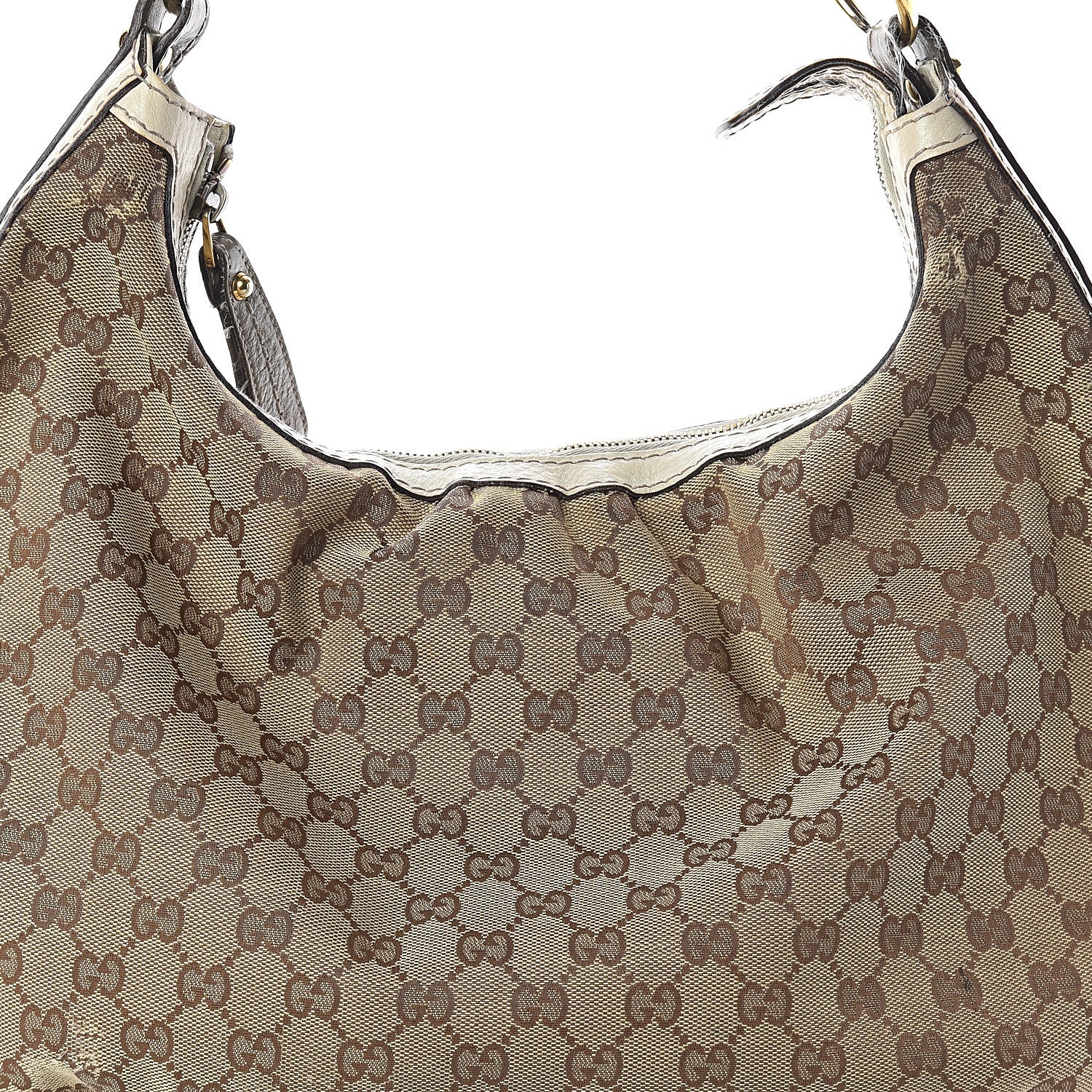 Gucci Monogram Medium Interlocking Hobo Off White 6 of 8
