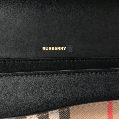 Burberry Calfskin Vintage Check New Hampshire Bag Black 9 of 12