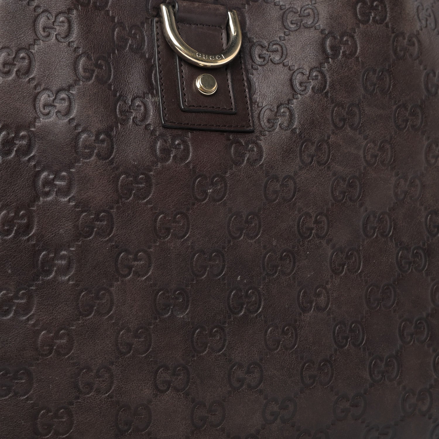 Gucci Guccissima Large Abbey Tote Dark Brown 11 of 13