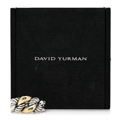 David Yurman Sterling Silver 18K Yellow Gold Belmont Ring 50 5.5 5 of 5