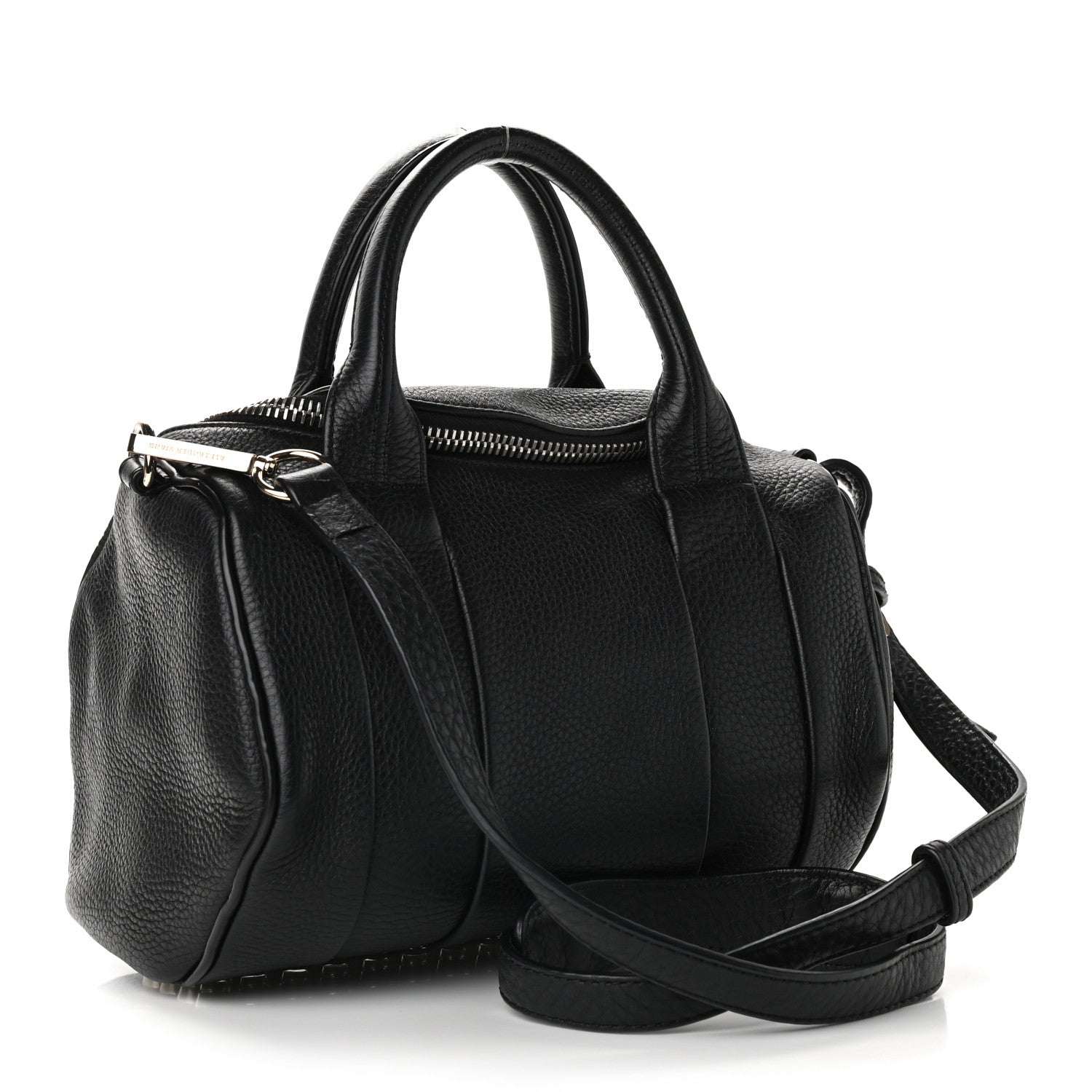 Alexander Wang Pebbled Lambskin Rocco Black Antique Brass Hardware 3 of 9